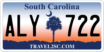 SC license plate ALY722