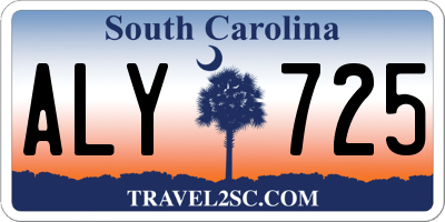 SC license plate ALY725