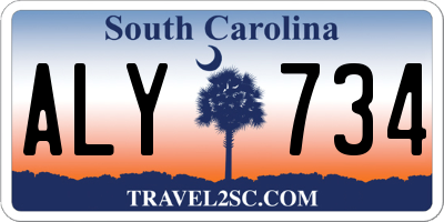SC license plate ALY734