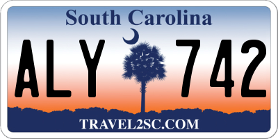 SC license plate ALY742