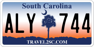 SC license plate ALY744