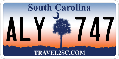 SC license plate ALY747