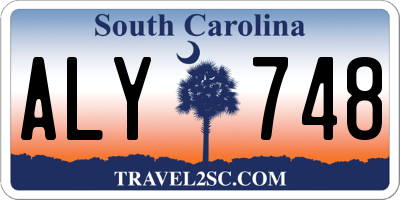 SC license plate ALY748