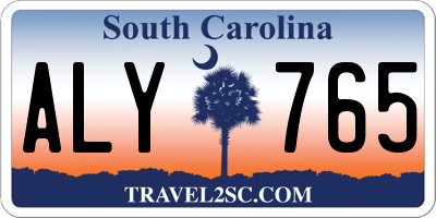 SC license plate ALY765