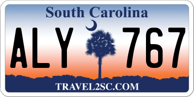 SC license plate ALY767