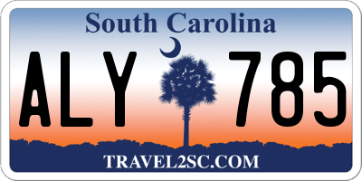 SC license plate ALY785