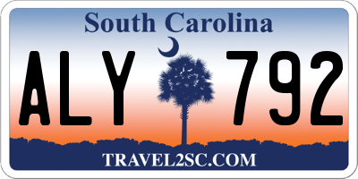SC license plate ALY792
