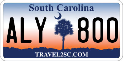 SC license plate ALY800
