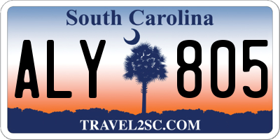 SC license plate ALY805