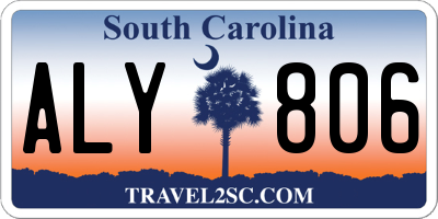SC license plate ALY806