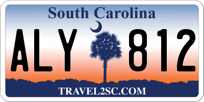 SC license plate ALY812