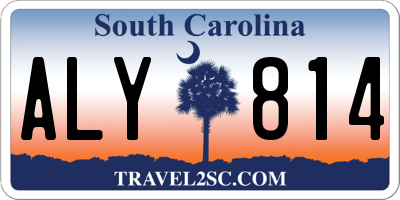SC license plate ALY814