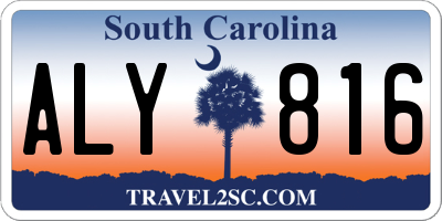 SC license plate ALY816