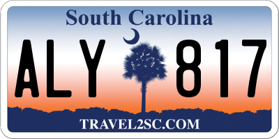 SC license plate ALY817