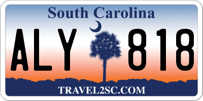 SC license plate ALY818