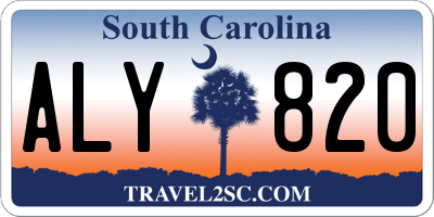 SC license plate ALY820