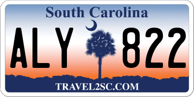 SC license plate ALY822