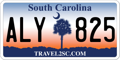 SC license plate ALY825