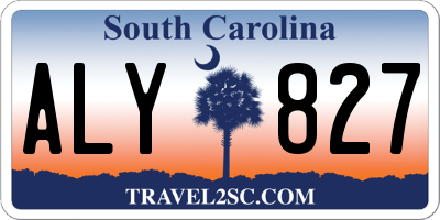 SC license plate ALY827