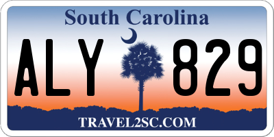 SC license plate ALY829