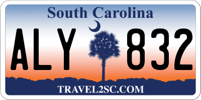 SC license plate ALY832