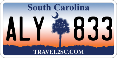 SC license plate ALY833