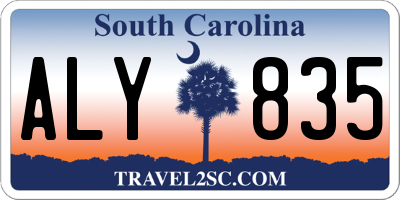 SC license plate ALY835