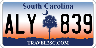 SC license plate ALY839