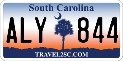 SC license plate ALY844