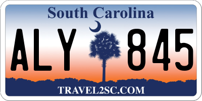SC license plate ALY845