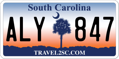 SC license plate ALY847