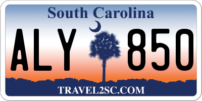 SC license plate ALY850