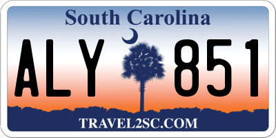 SC license plate ALY851
