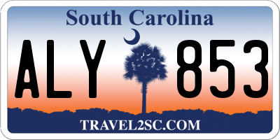SC license plate ALY853