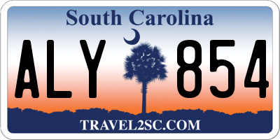 SC license plate ALY854