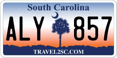 SC license plate ALY857