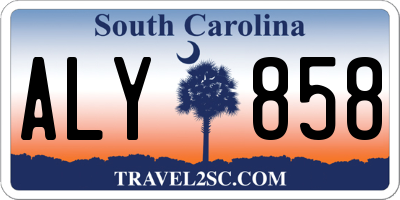 SC license plate ALY858