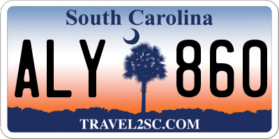 SC license plate ALY860