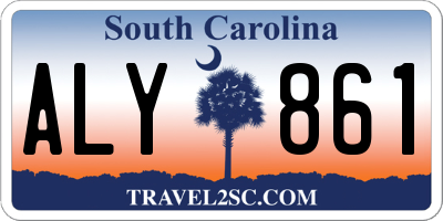 SC license plate ALY861
