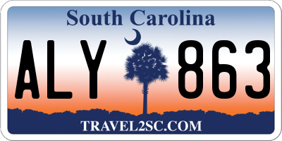 SC license plate ALY863