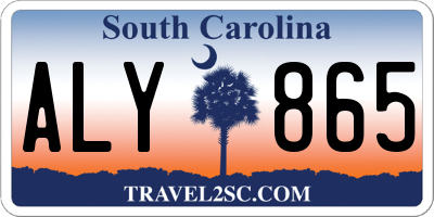 SC license plate ALY865