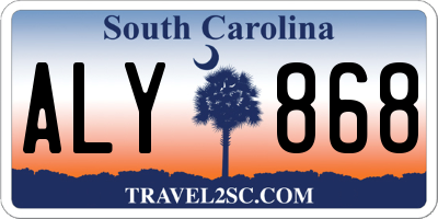 SC license plate ALY868
