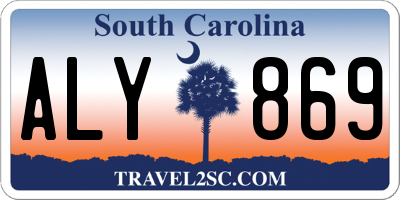 SC license plate ALY869