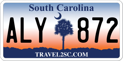 SC license plate ALY872