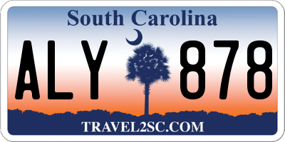 SC license plate ALY878