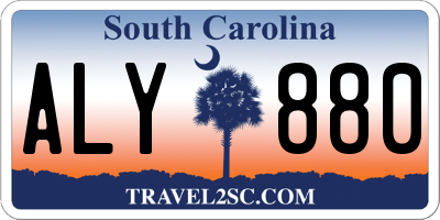 SC license plate ALY880