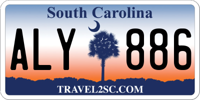SC license plate ALY886