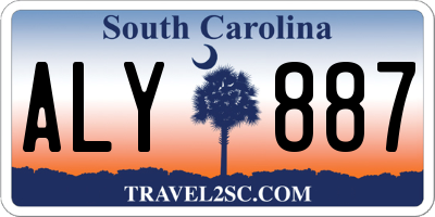 SC license plate ALY887