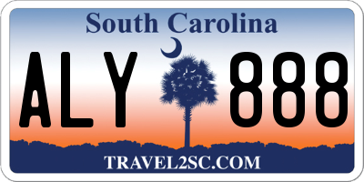 SC license plate ALY888