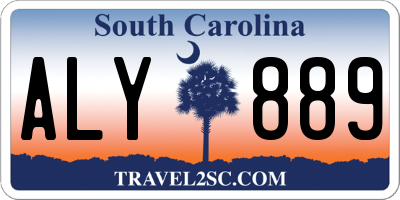 SC license plate ALY889